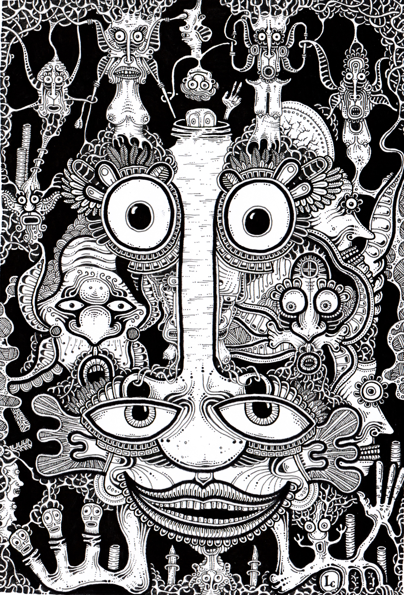 Untitled, 2015, 10x15cm, Ink on paper