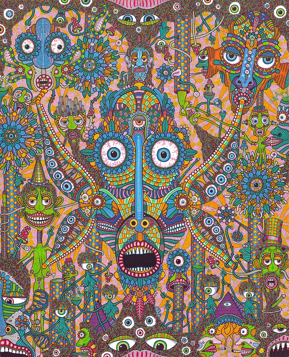 UNTITLED, 2015, 45X55CM, POSCA AND INK ON PAPER
