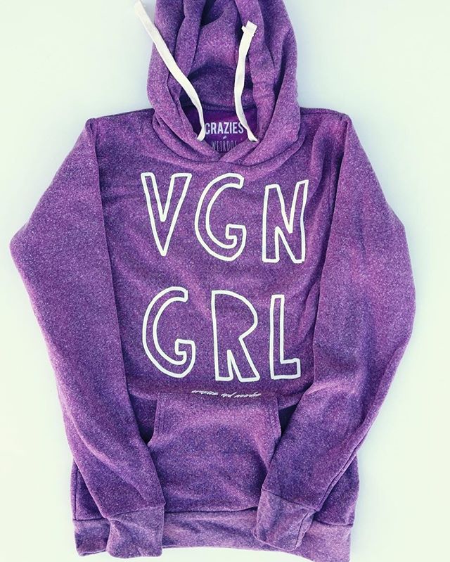 Our new V G N G R L hoody is dedicated to all the beautiful, inspiring and badass vegan girls across the globe.  Shop now by clicking on the link in our bio or by logging on to craziesandweirdos.com before they are all sold out.  This item is limited