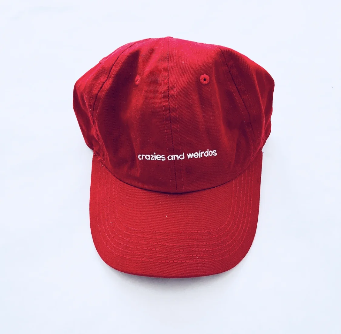 Crazies And Weirdos Red Classic Dad Cap