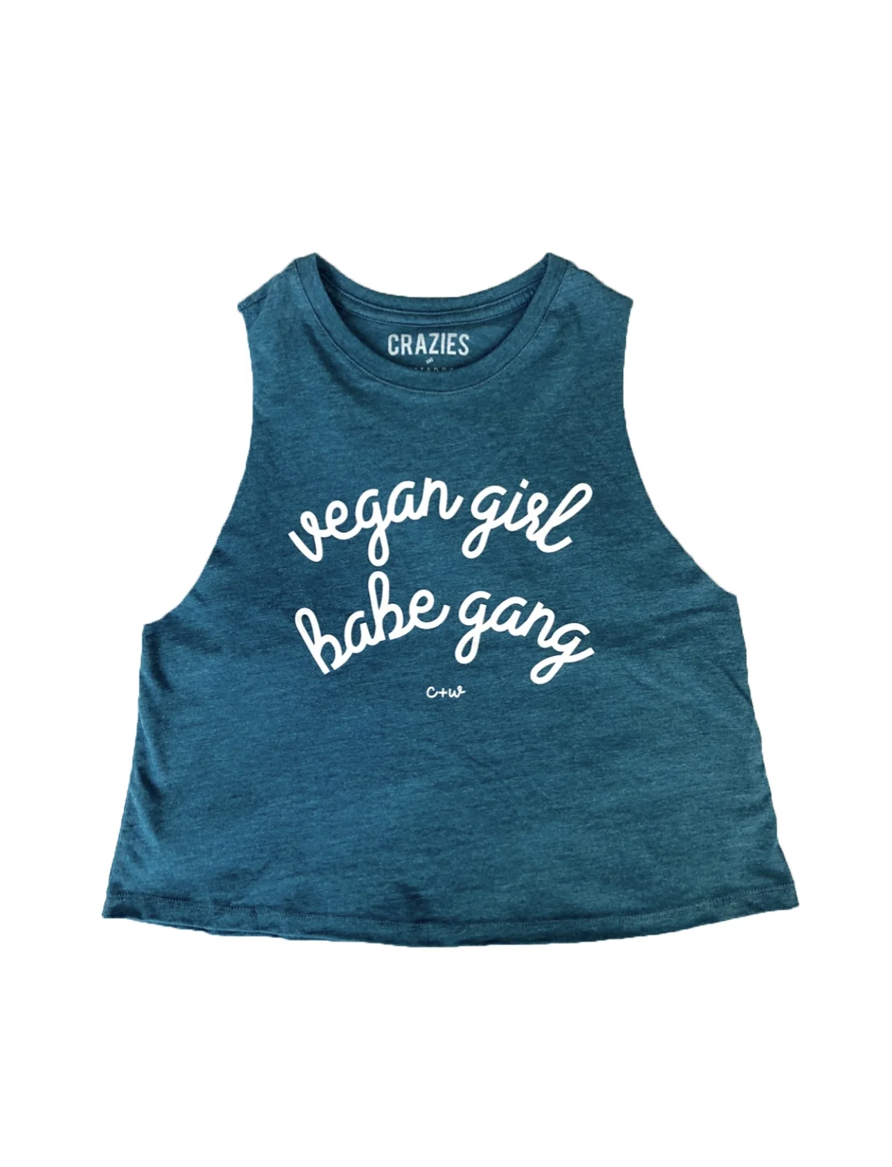 VEGAN GIRL BABE GANG WOMEN'S RACERBACK CROPPED TANK