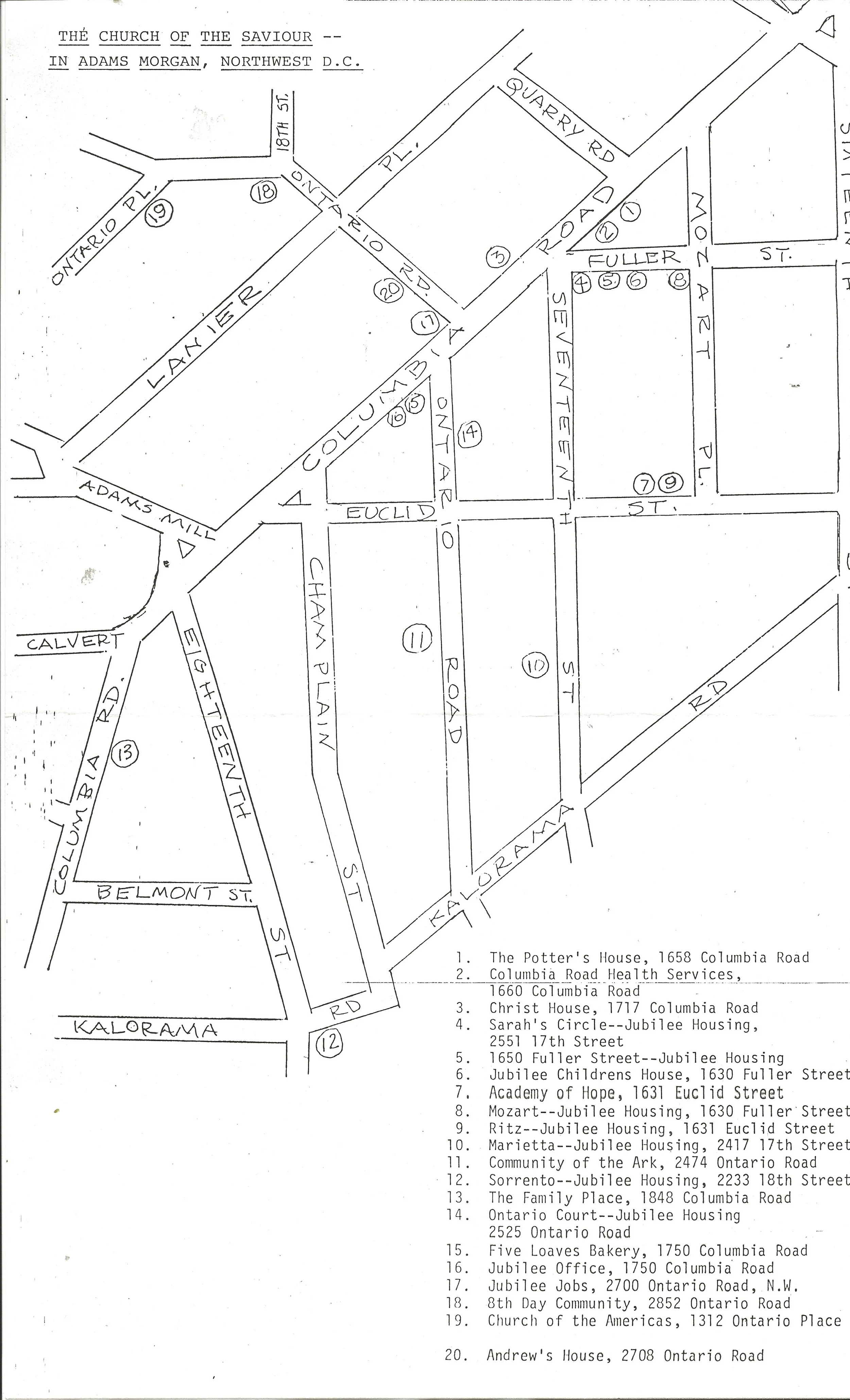 1980s Map of Ministries