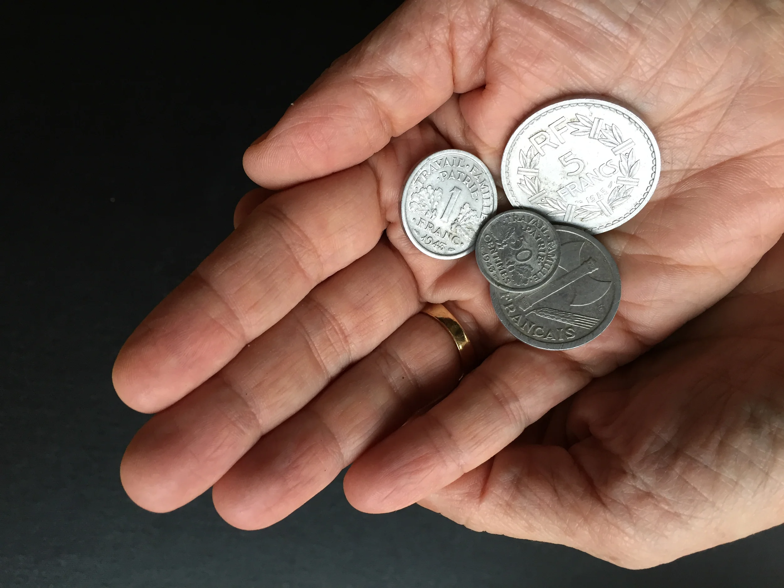 Franc's from Vichy France. Gouta had to cross into the unsafe and occupied territory of Vichy France in order to sell her things to support her family.
