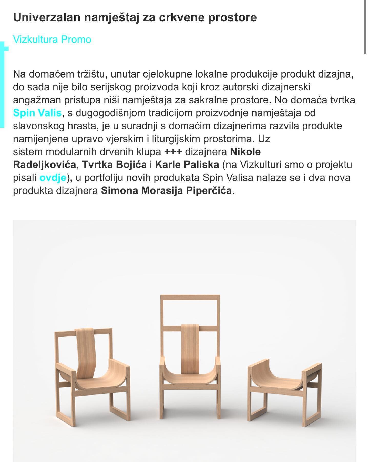 Our upcoming project got featured in @vizkultura magazine. Introducing serially produced furniture for sacred spaces, including solid oak seating benches and altar chairs. Designed with a blend of functionality and comfort, we've combined CNC milling