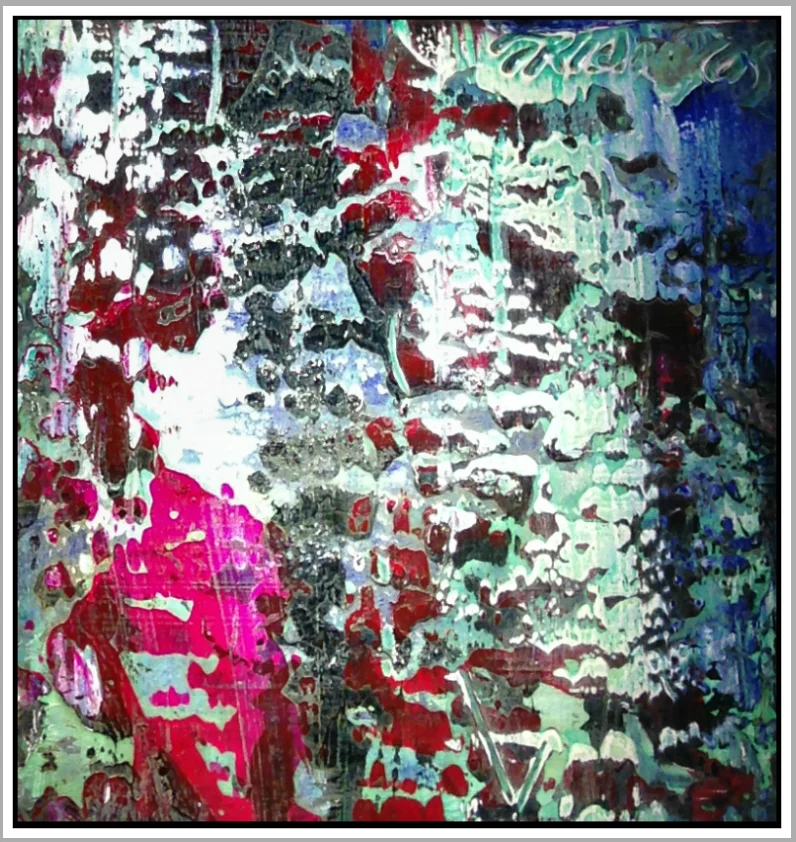 Untitled #37, 2016, acrylic on panel, 16” x 16” (40.6 x 40.6 cm)