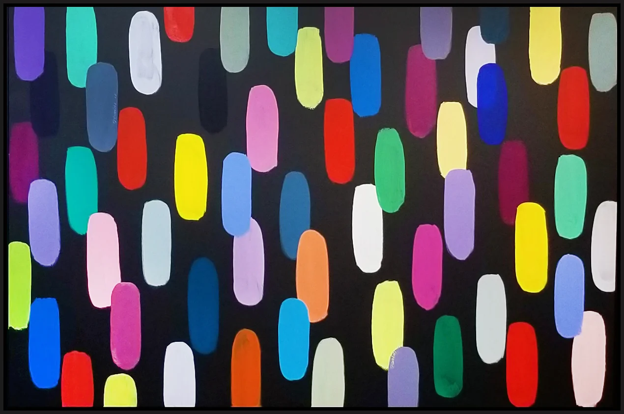 Jelly Bean #57, 2018, acrylic on canvas, 48" x 72" (122 x 183 cm) in Seoul, Korea