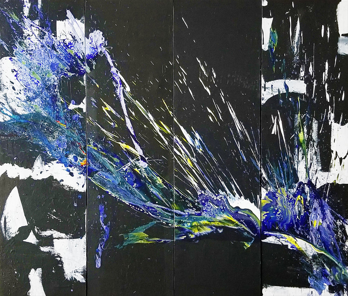 SP² #76, 2017, acrylic on panels, 80" x 70" (203 x 178 cm)