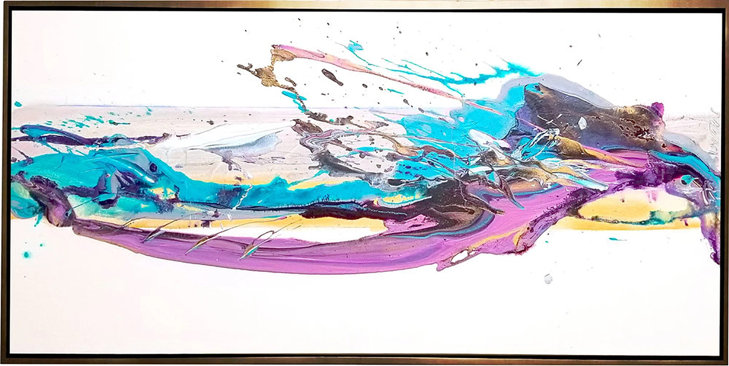 SP² #63, 2018, acrylic on canvas, 24" x 60" (61 x 152.4 cm)
