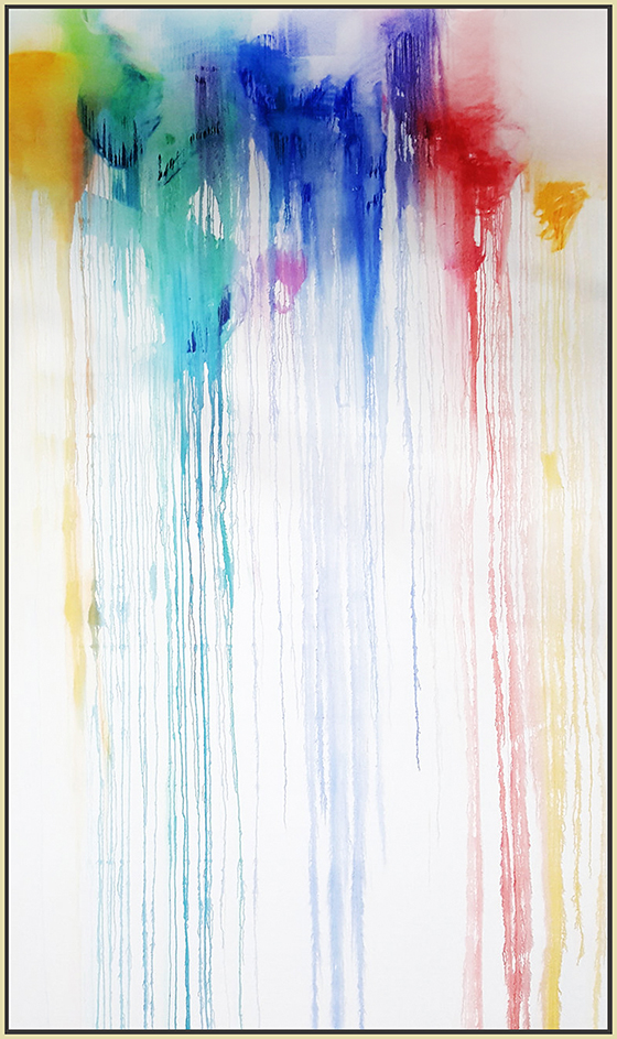 Splash of Colour #28, 2017, oil on canvas, 120" x 72" (304.8 x 183 cm)
