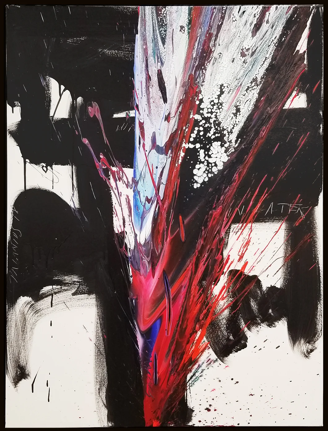 Splash of Colour 2 #133, 2019, acrylic on canvas, 48" x 36" (122 x 91.4 cm)
