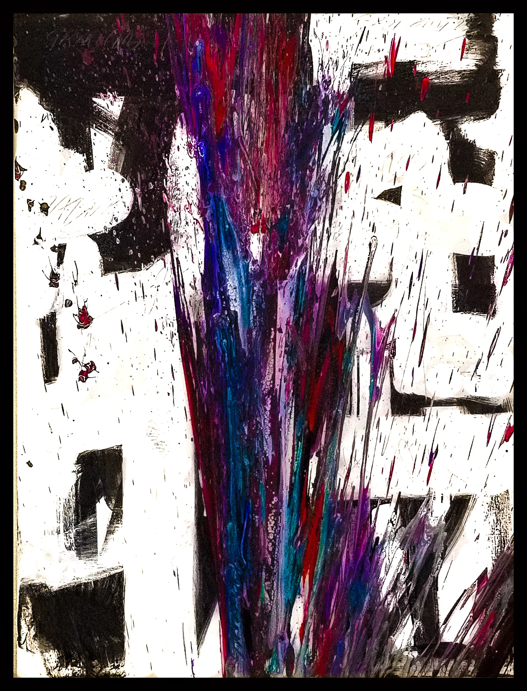 Splash of Colour 2 #136, 2019, acrylic on canvas, 48" x 36" (122 x 91.4)