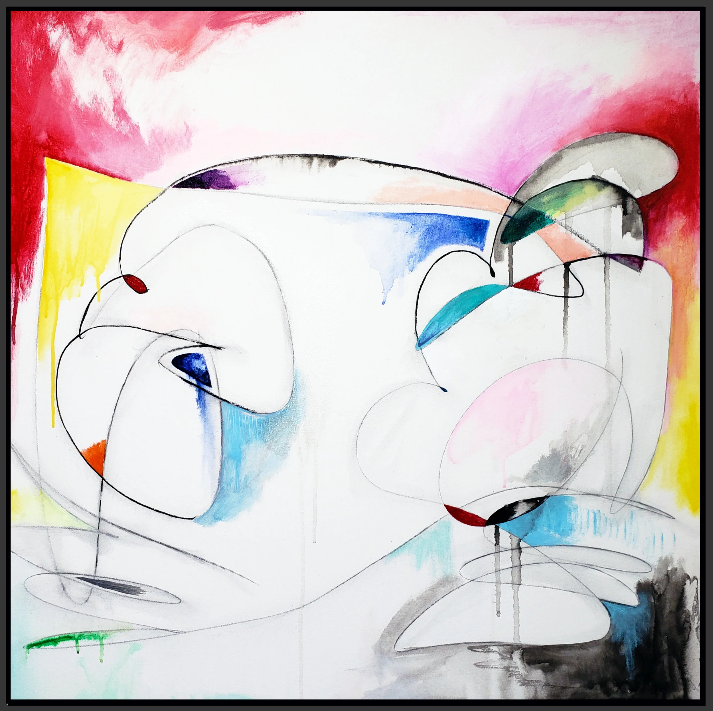Untitled #100, 2019, acrylic on canvas, 30” x 30” (76 x 76 cm)