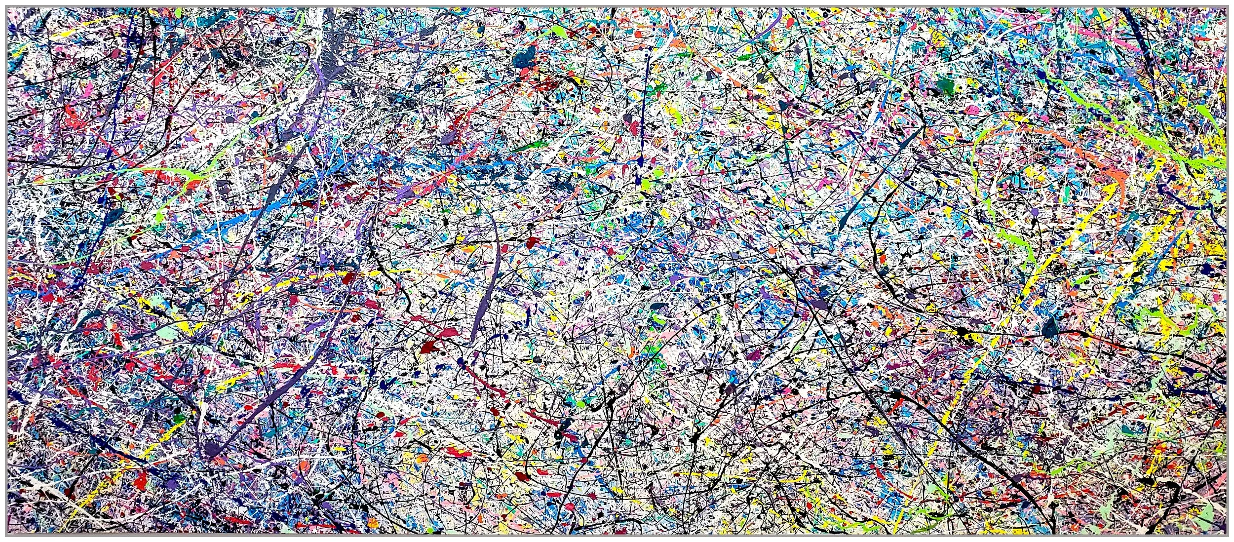 Winter Paradise #28, 2019, acrylic on canvas, 48" x 108" (122 x 274 cm)