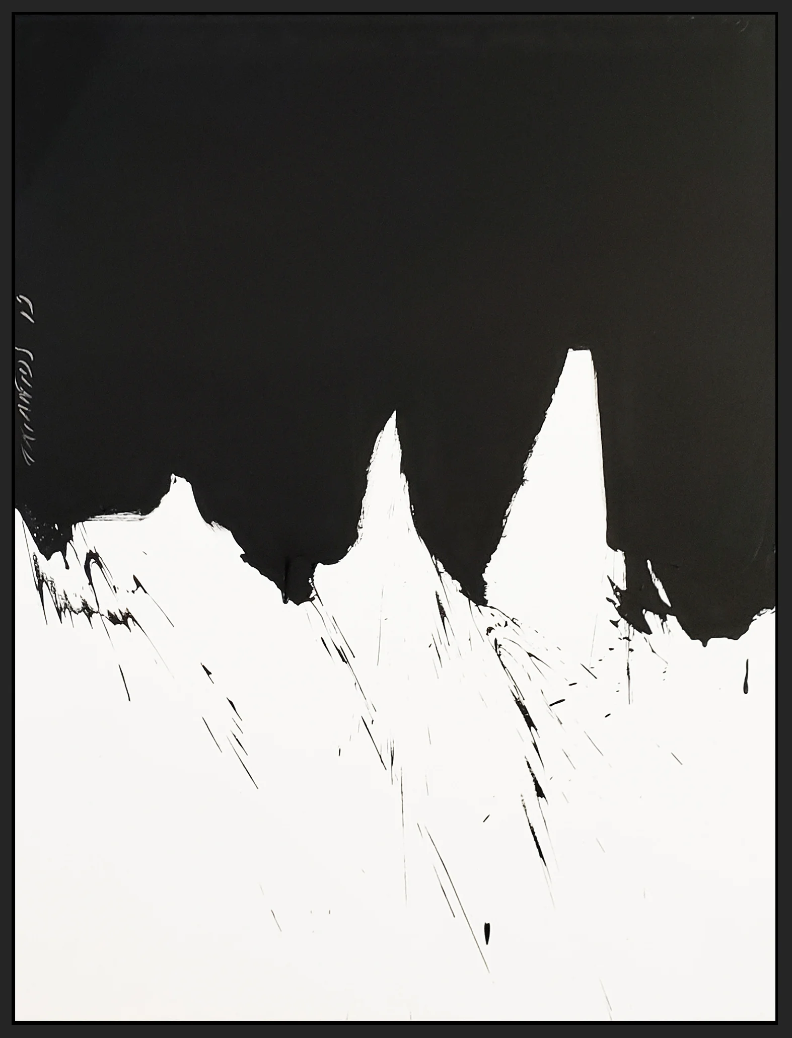 Black and White #80, 2019, acrylic on canvas, 48” x 36” (122 x 91.4cm)