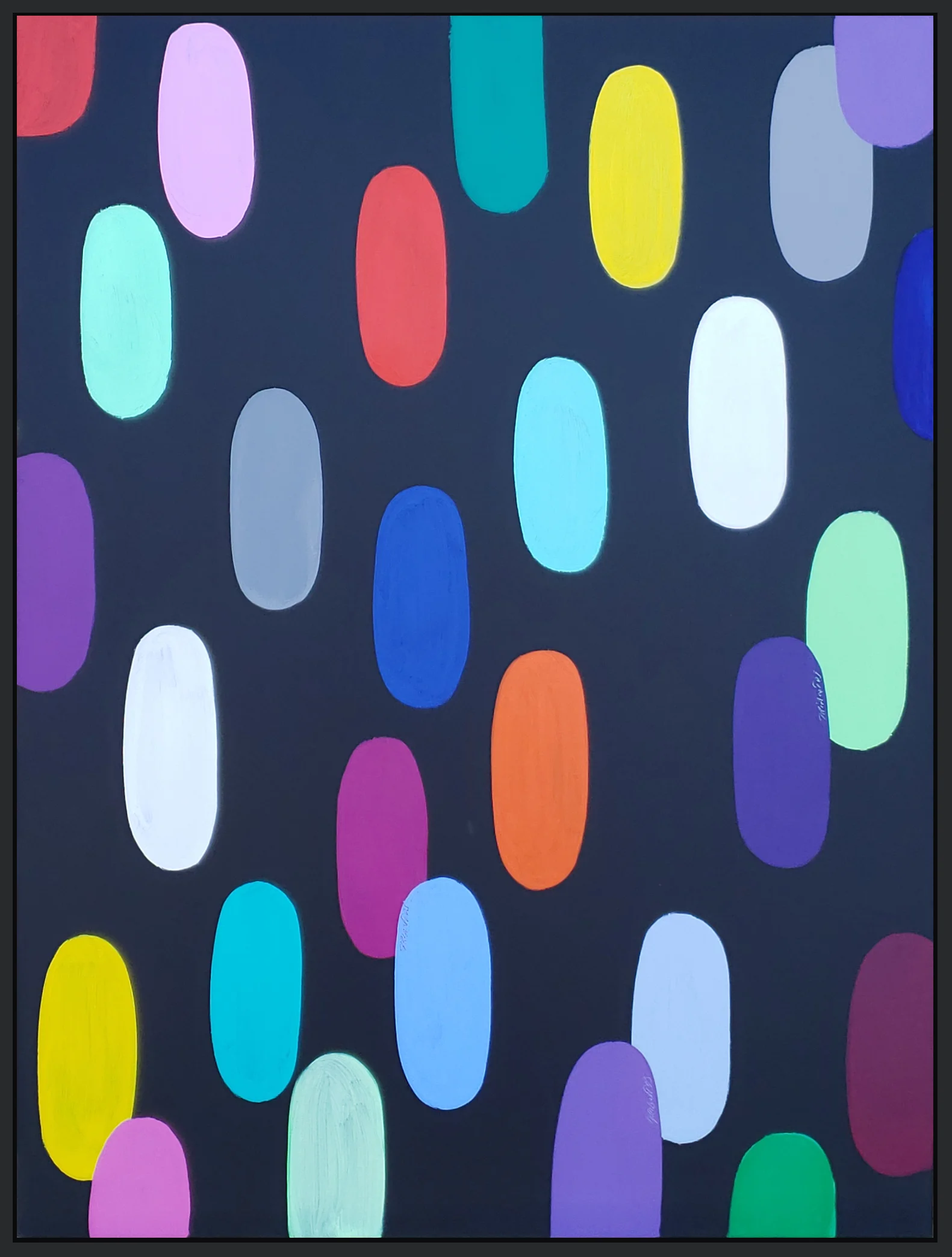 Jelly Bean #70, 2019, acrylic on canvas, 48” x 36” (122 x 91.4cm)