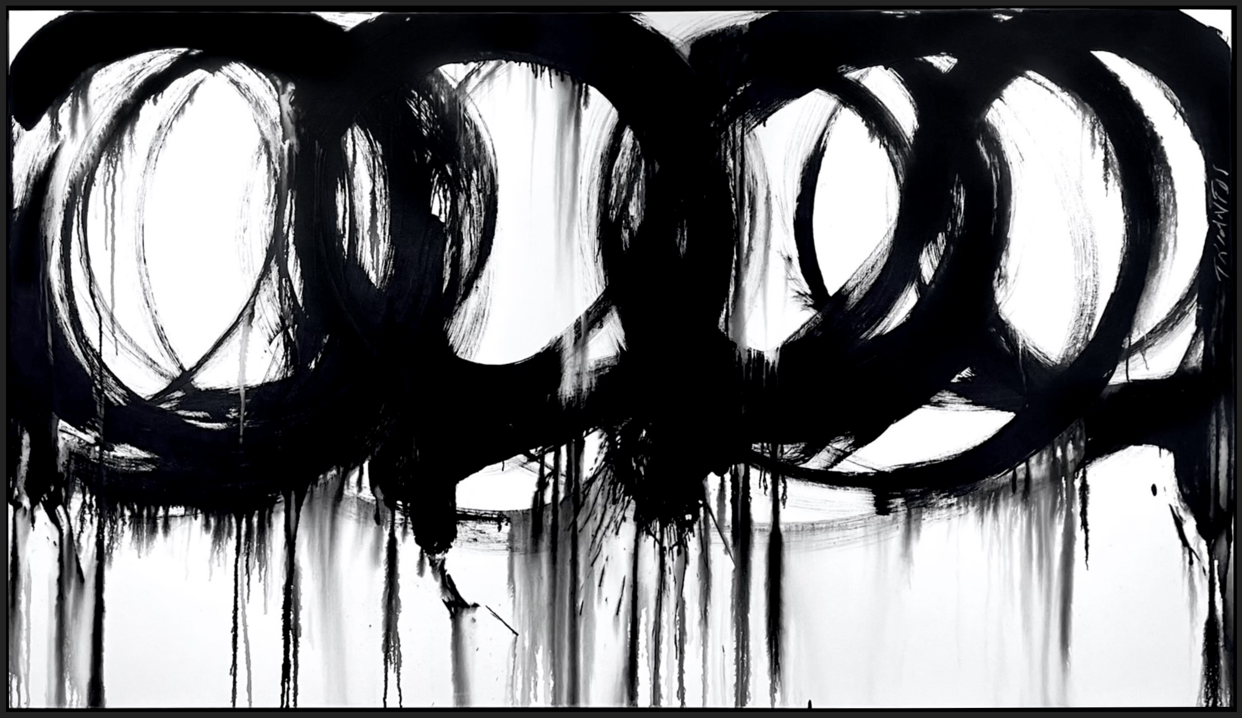 Black and White #2, 2021, acrylic on canvas, 48
