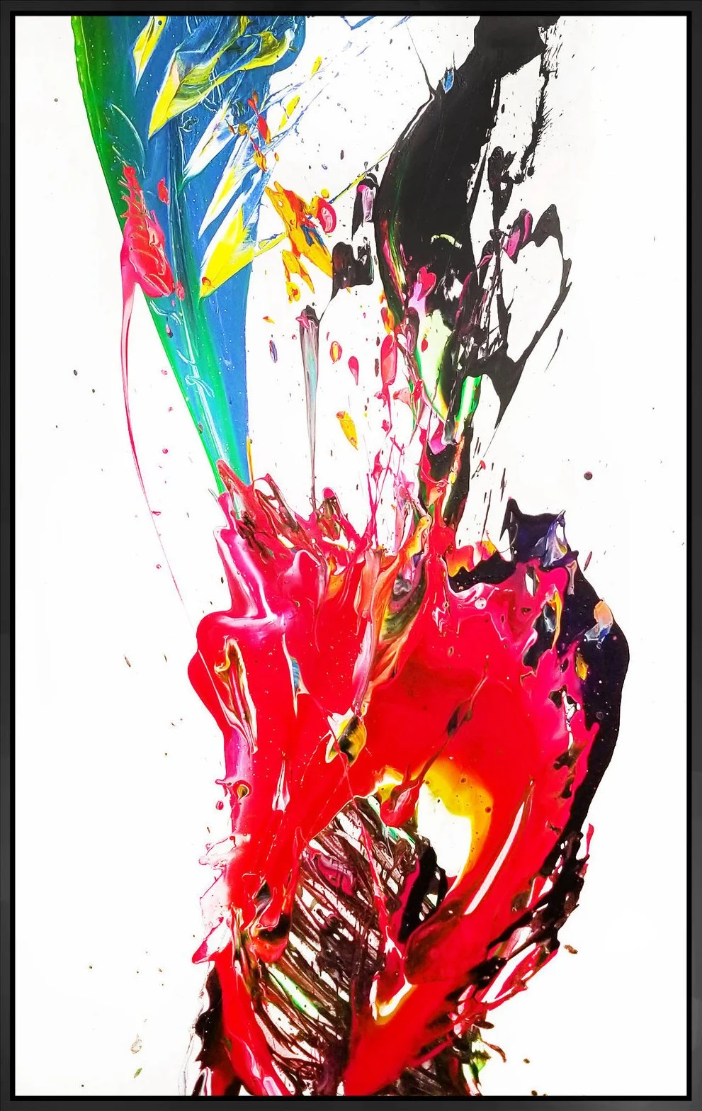 Luxury contemporary abstract original artwork by Canadian local international artist Peter Triantos. Available at art galleries in Downtown Toronto and Yorkville in Canada. Colourful masterpiece paintings perfect for high-end interior design projects