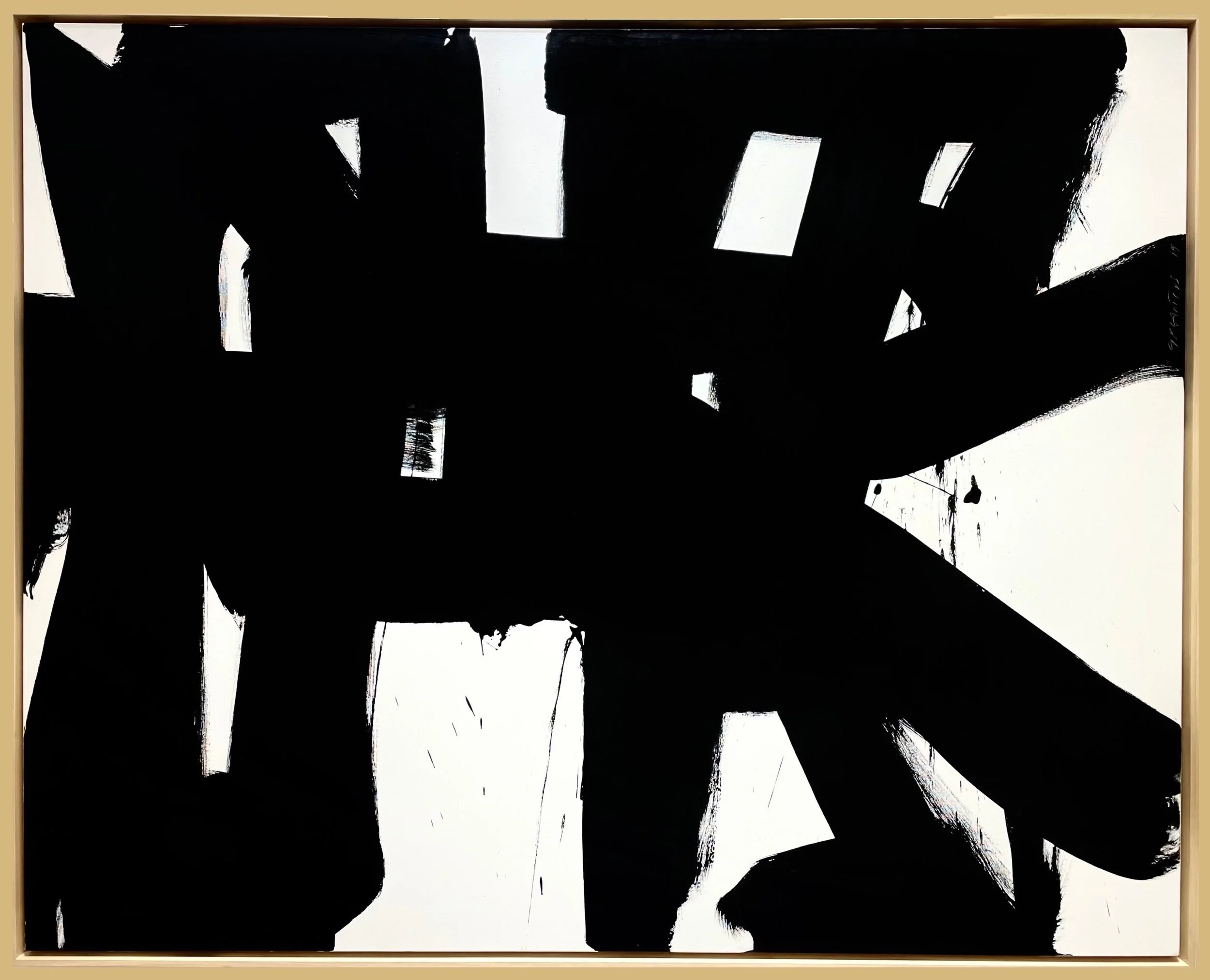 Black and White #12, 2021, acrylic on canvas, 48” x 60” (122 x 152 cm)