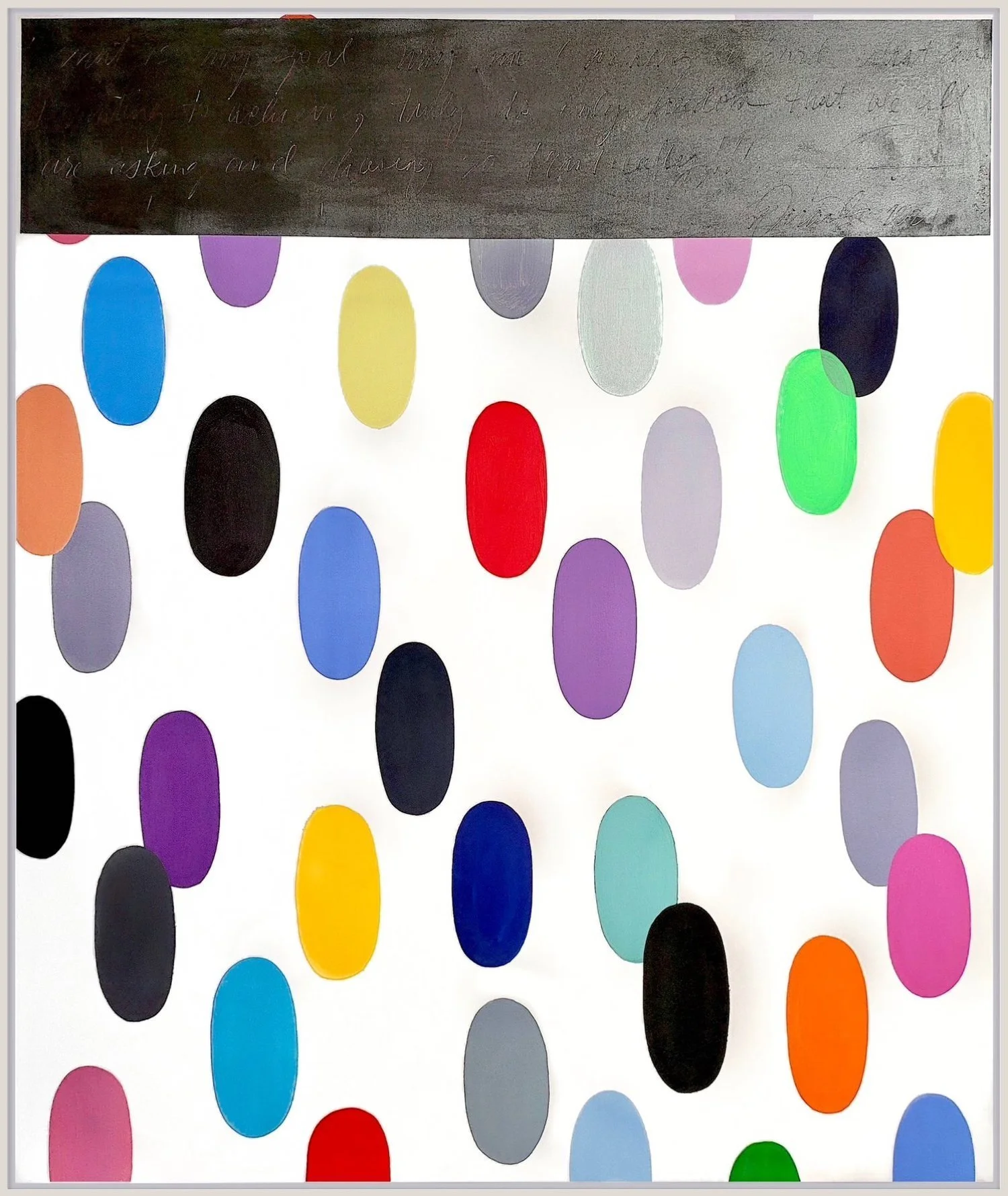 Jelly Bean #36, 2021, acrylic on canvas, 67 "x 56" (170 x 142 cm)