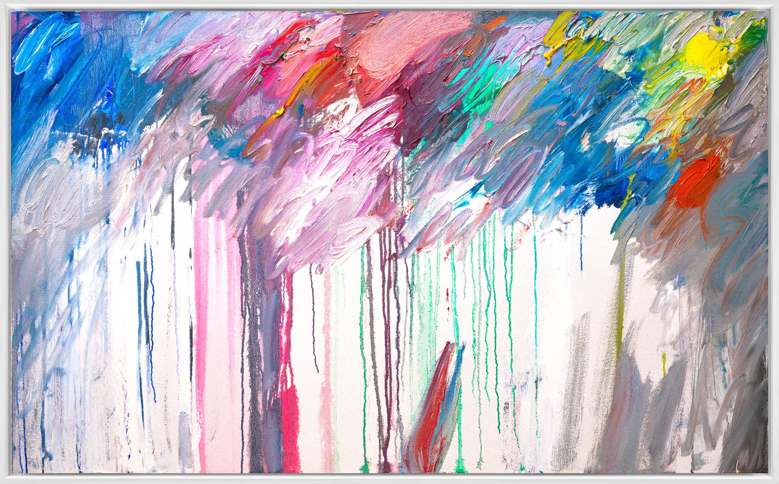 Luxury contemporary abstract original artwork by Canadian local international artist Peter Triantos. Available at art galleries in Downtown Toronto and Yorkville in Canada. Colourful masterpiece paintings perfect for high-end interior design projects