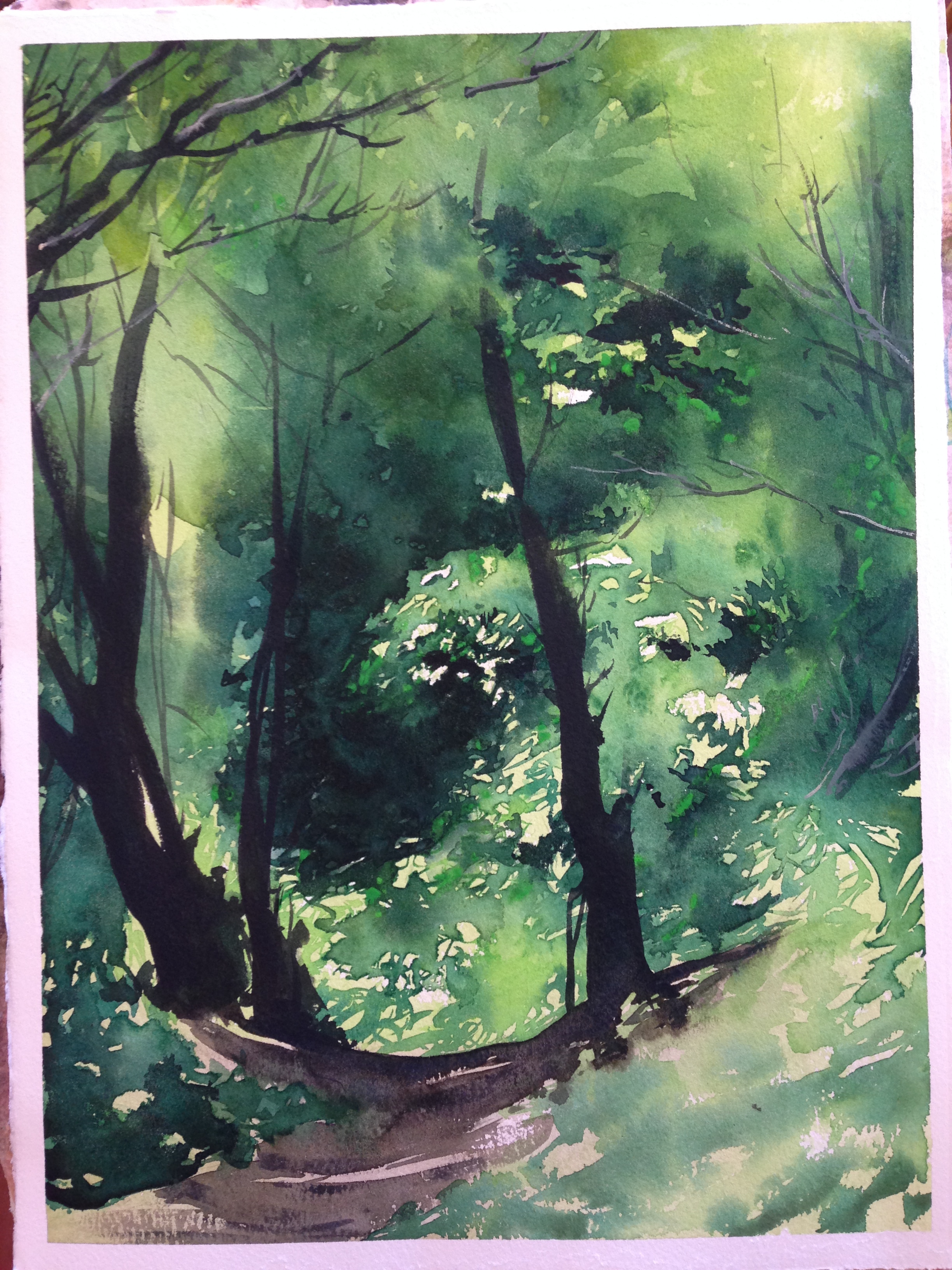 the final image with the 3rd layer wet on dry, on top of the previous photos.