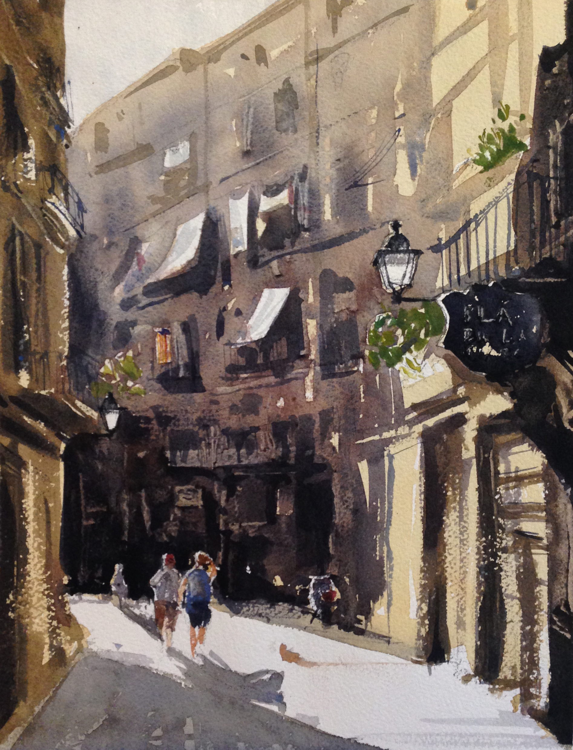 #2- 1/4 sheet painting. very similar composition, just a lot more detail.