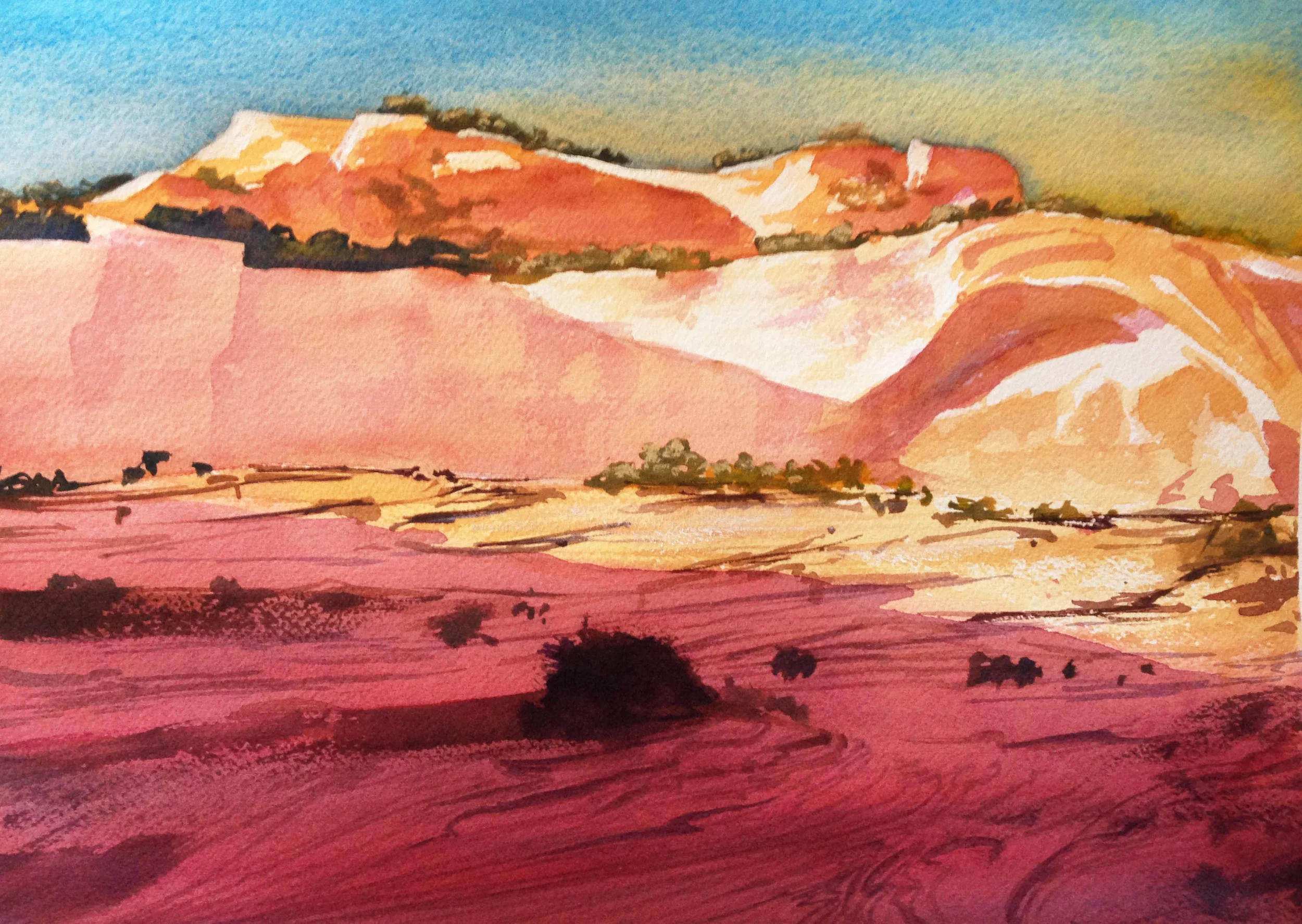11 x 15. my 2nd attempt as I played with color in different ways. where's the first attempt? who knows...!