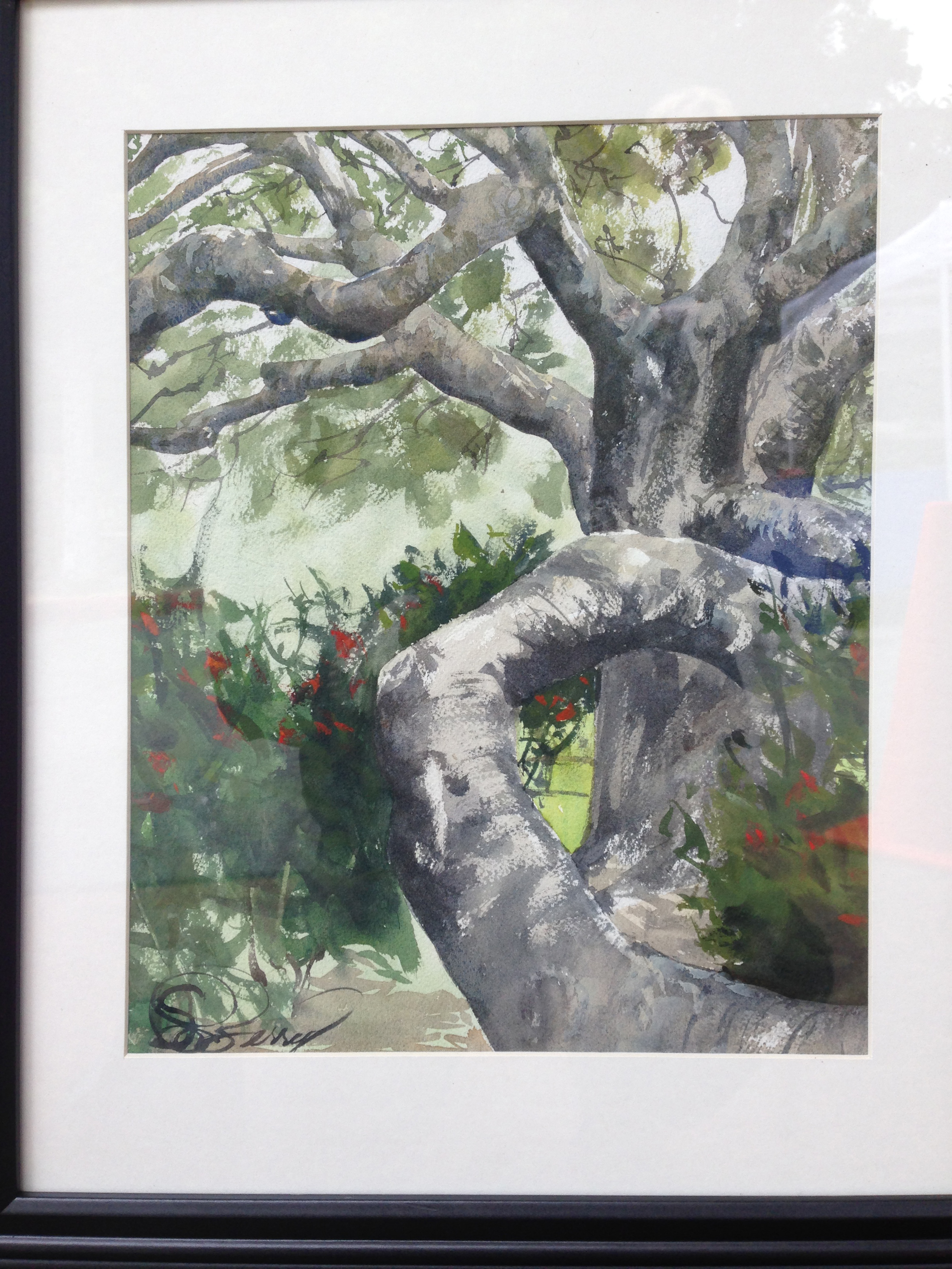 my painting on sunday, when it was cold and foggy! :P