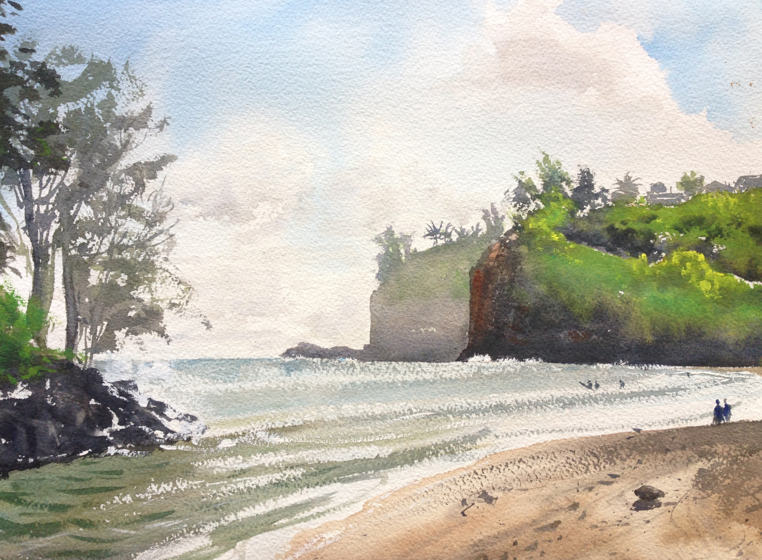 went back out plein air and did this 1/4 sheet study. 