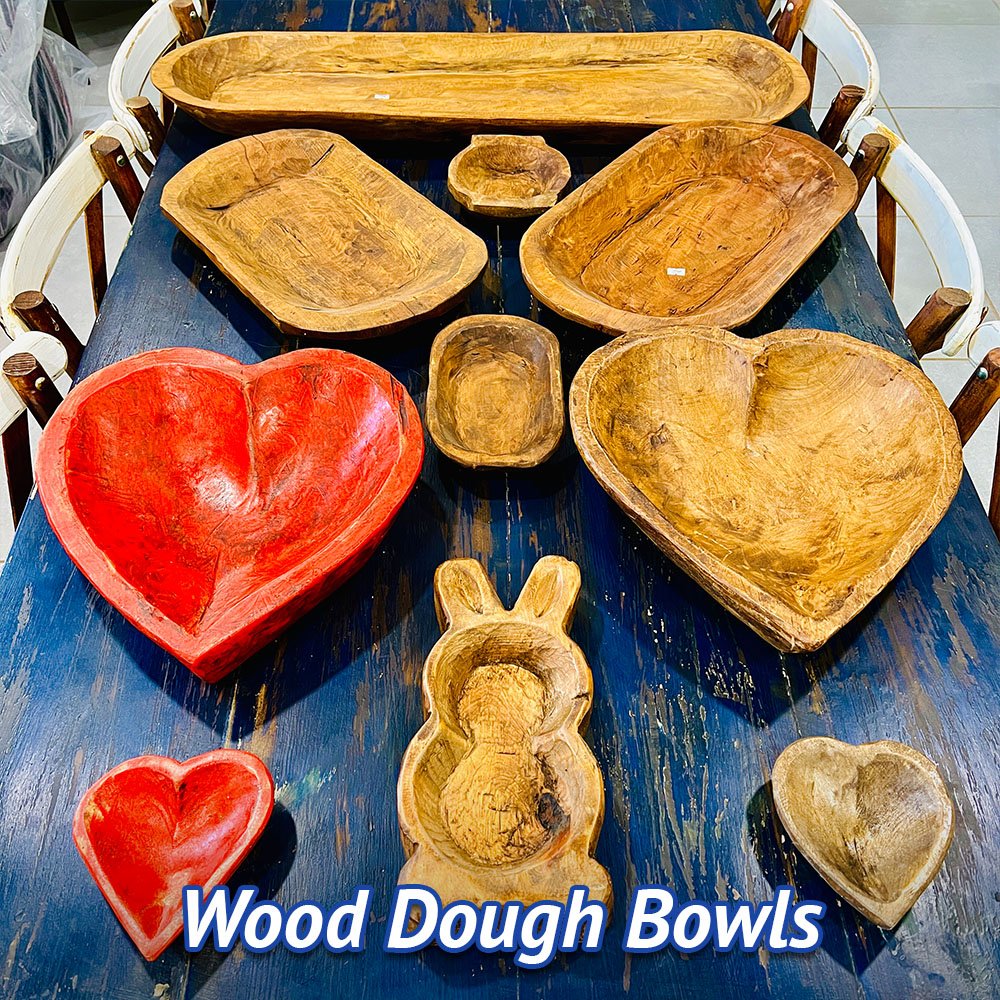 Wood Dough Bowls