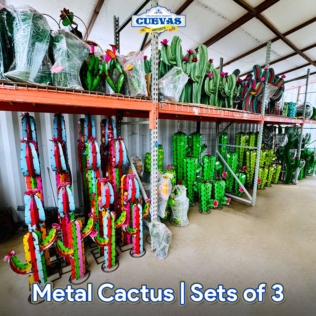 Metal Cactus Yard Art