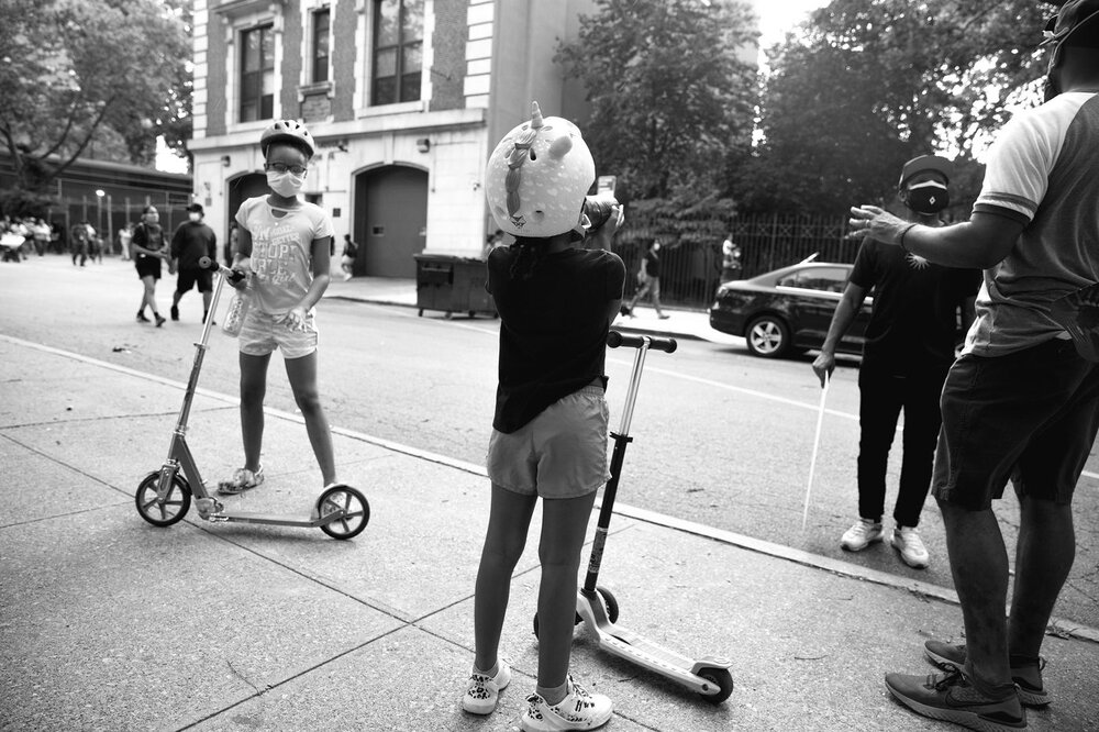 Kids playing outdoors on OPENSTREETS in Harlem. Photo: Mark Clennon