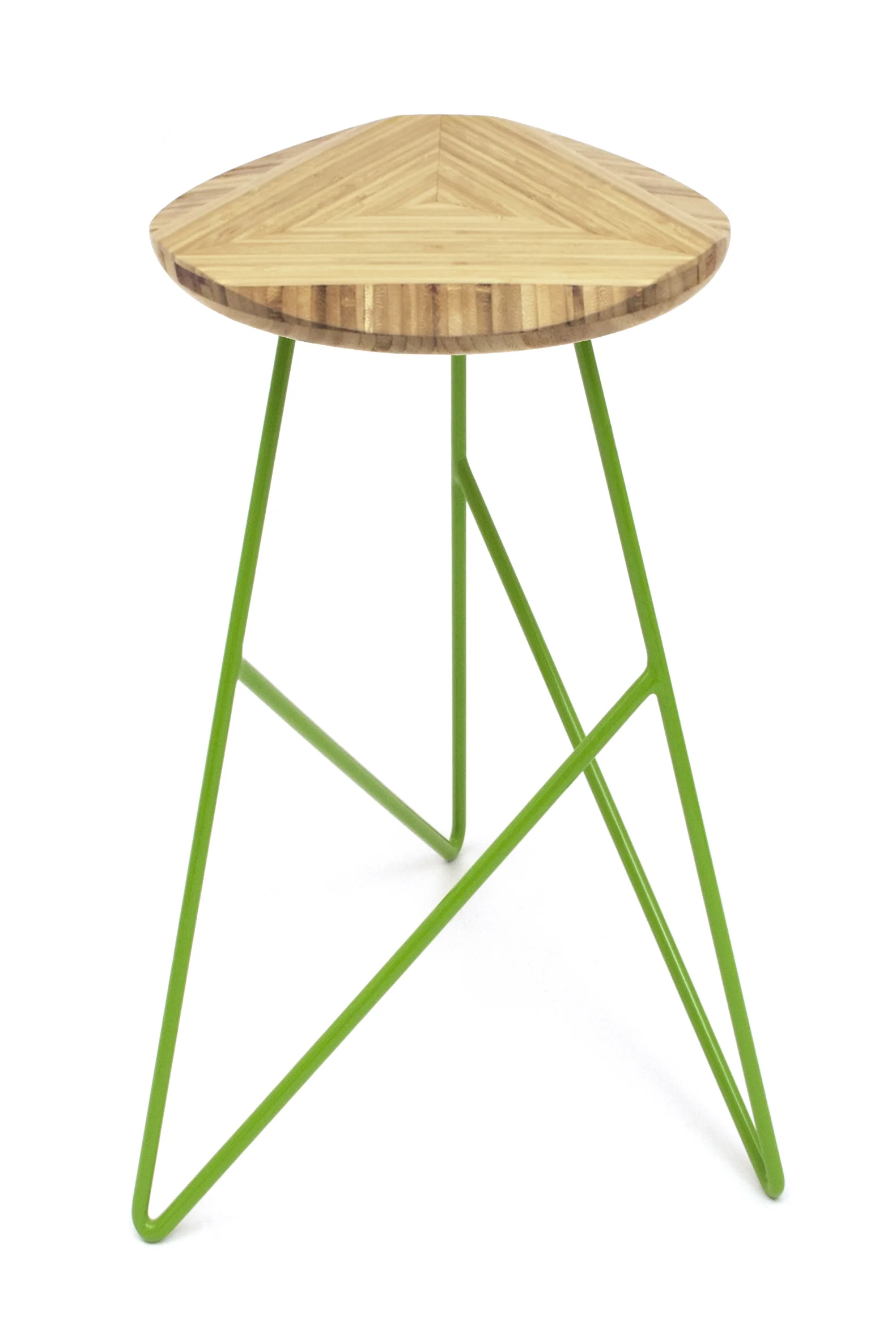 （ひめプリン） Stainless Triangle Stool Triangle Stool Height Adjustable with Tray - LM Global Design