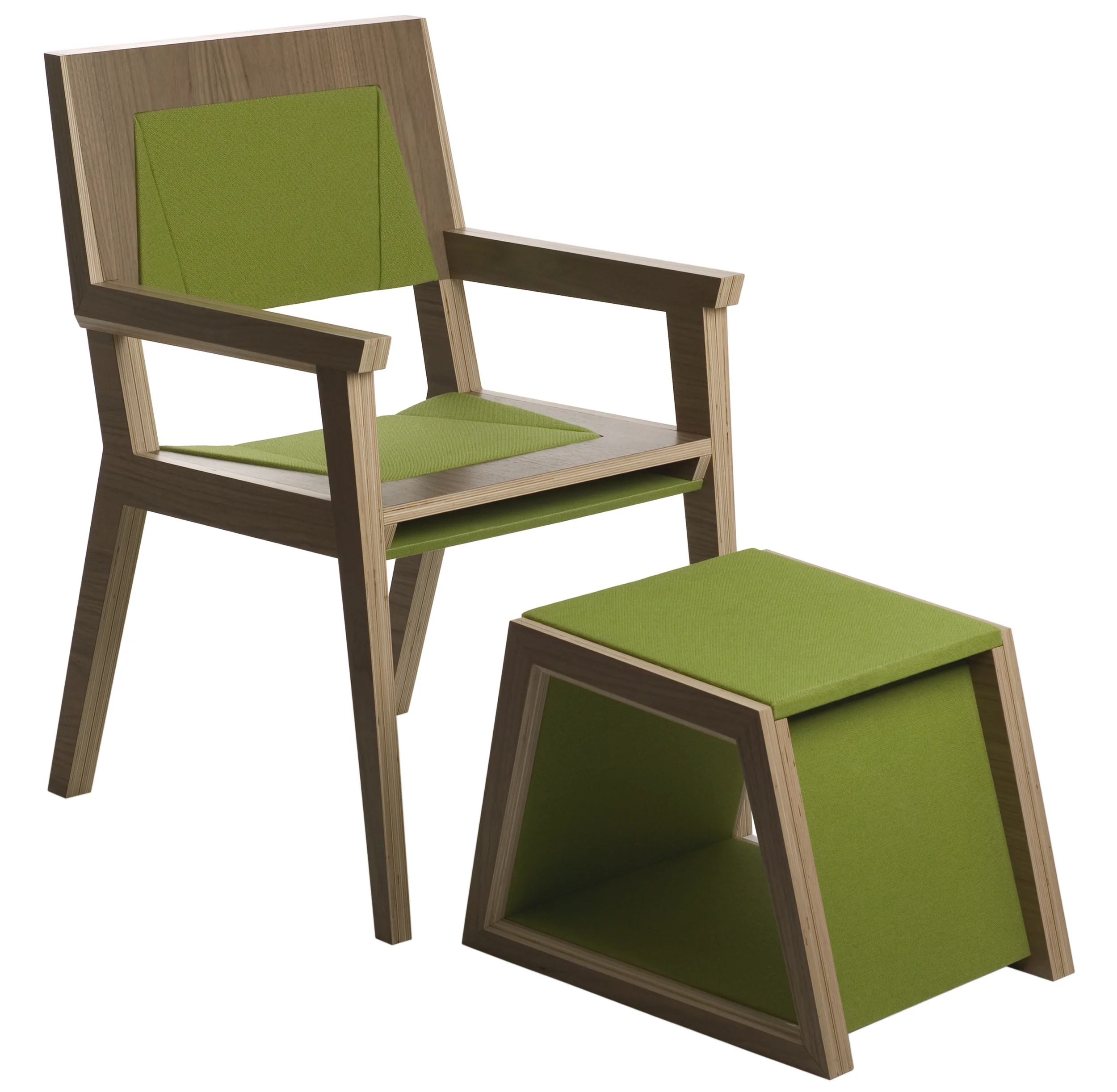 Brave Lounge Chair & Ottoman / NY