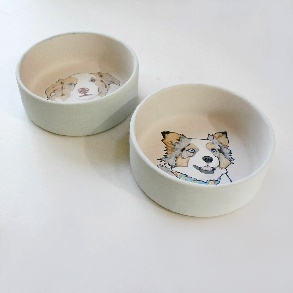 Dog Bowl Cat Bowl Pottery Ceramic Handmade Water Bowl