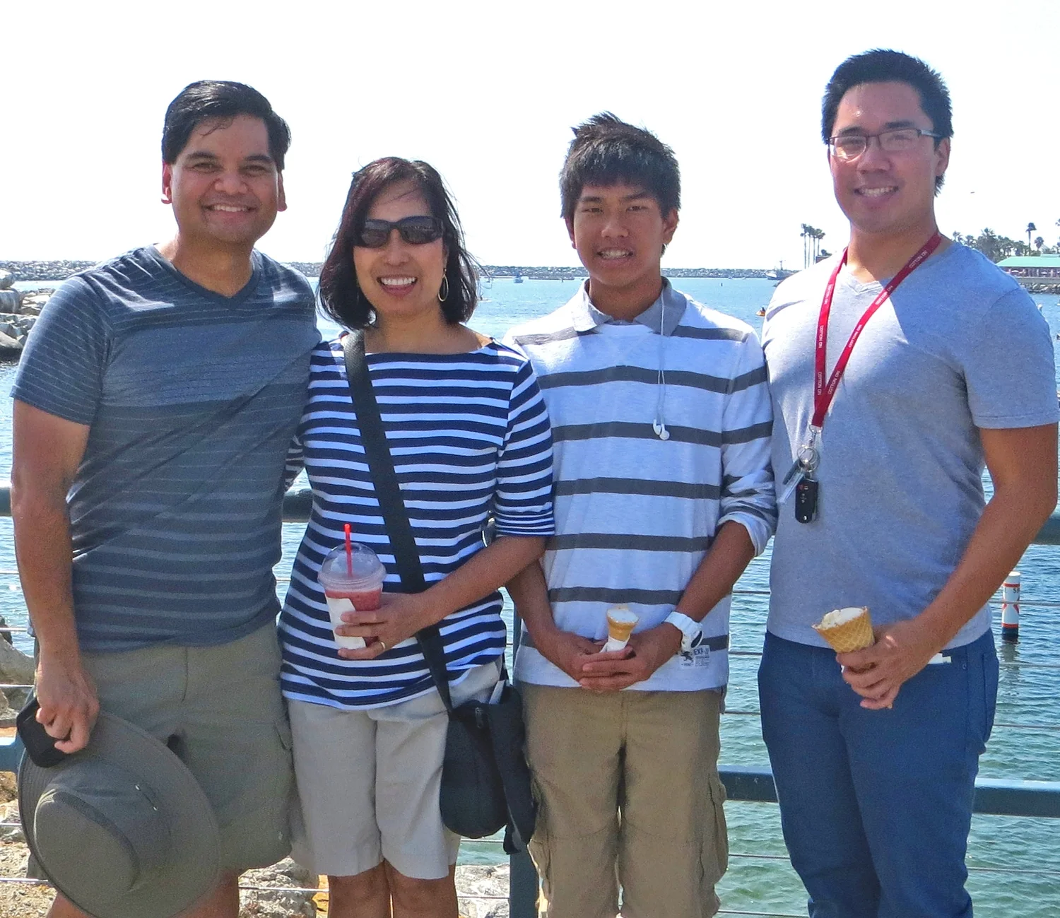 Left to right: Pastor Ed, his wife Cory, and his two sons Paul and Myles.