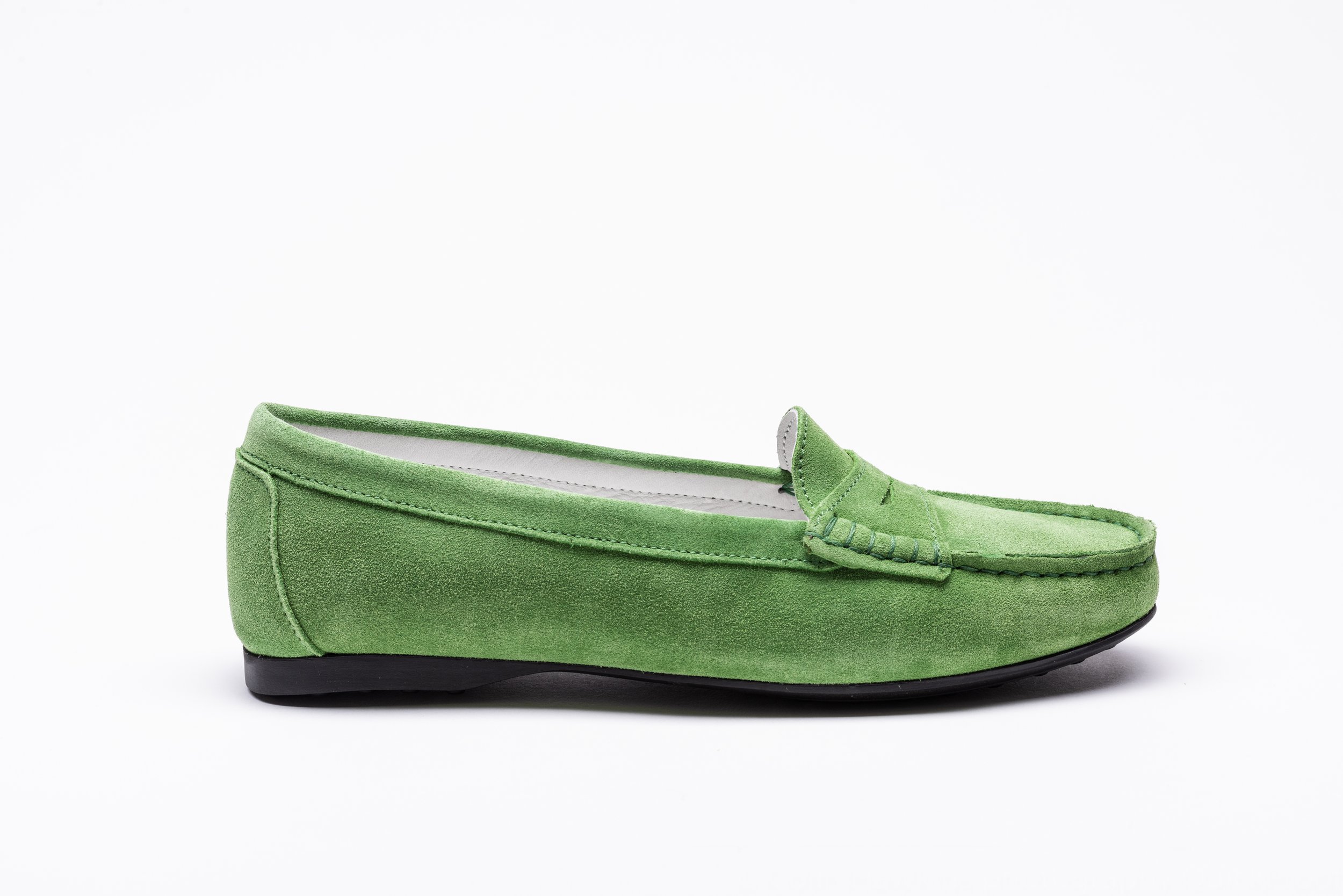 Ladies Green/Blue Suede Moccasins handmade in the UK Shoes Womens Shoes Slippers 