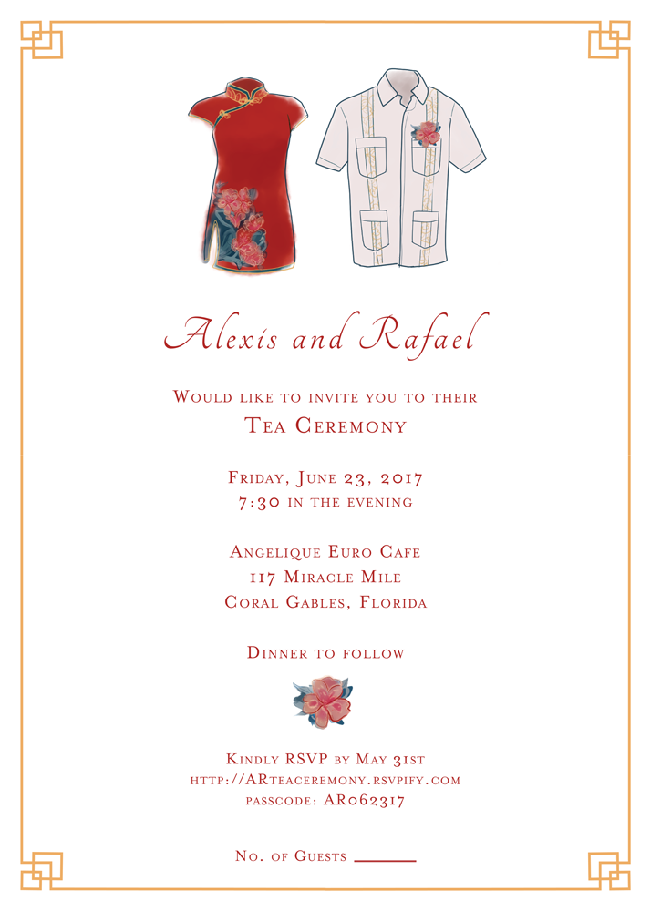 Chinese Wedding Tea Ceremony Invitation