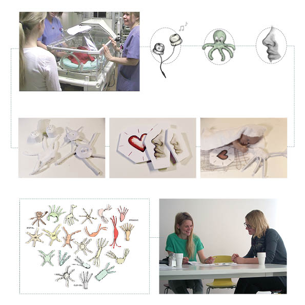 After evaluation with nurses I defined the shape and started sketching forms. I then evaluated the sketches with parent's to children born premature.