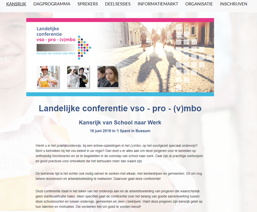 Landelijke conferentie VSO PrO (V)MBO Kansrijk van school naar werk!