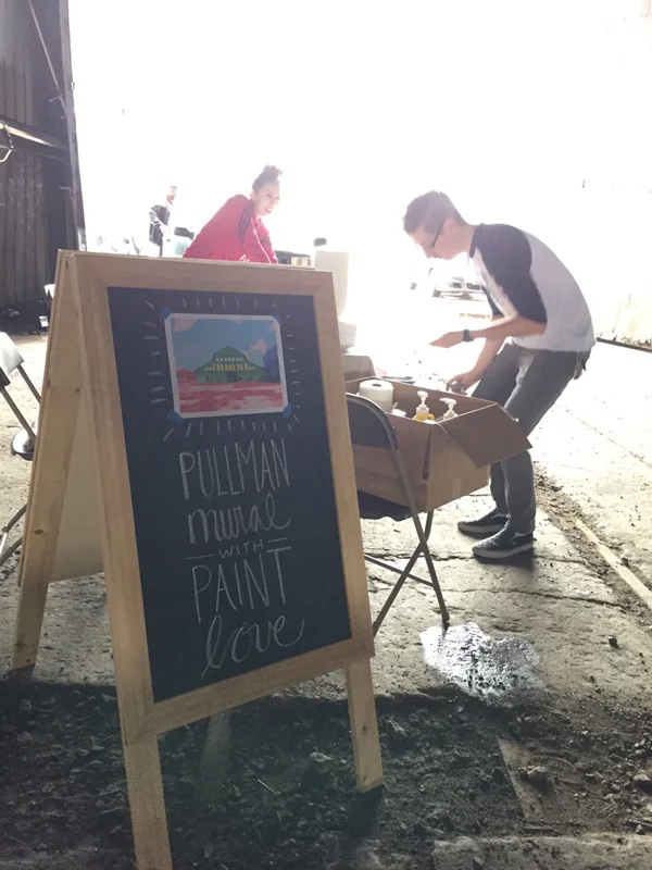 Setting up for the Pullman Yard Showcase!