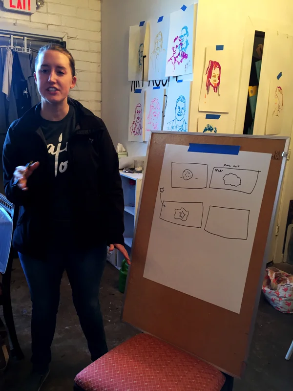 Obviously we are very high tech with story boards.
