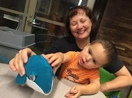 Creating felt friends at Ronald McDonald House