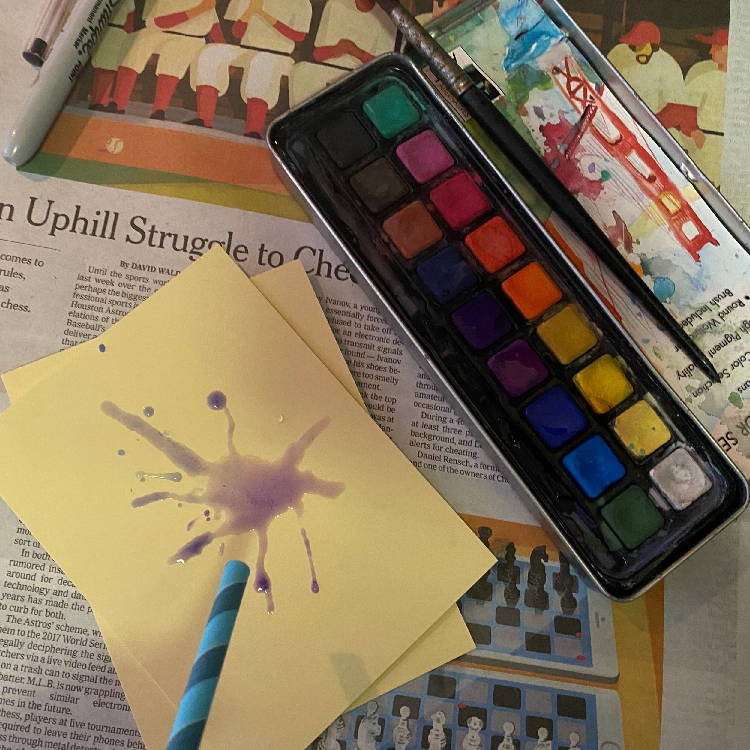 Paint Love worry monster kids art project
