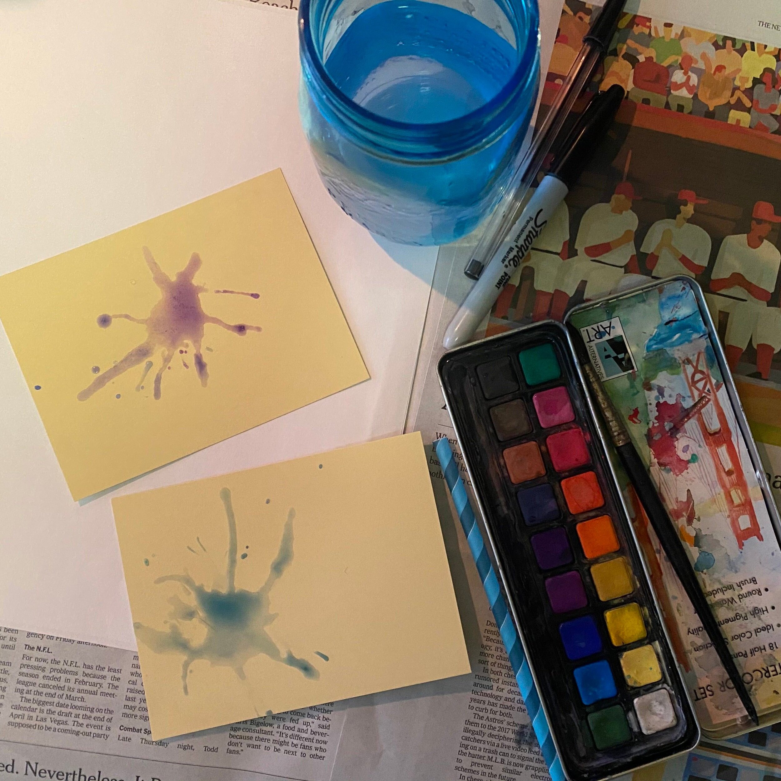 Paint Love worry monster kids art project