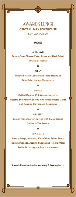 Dinner Menu