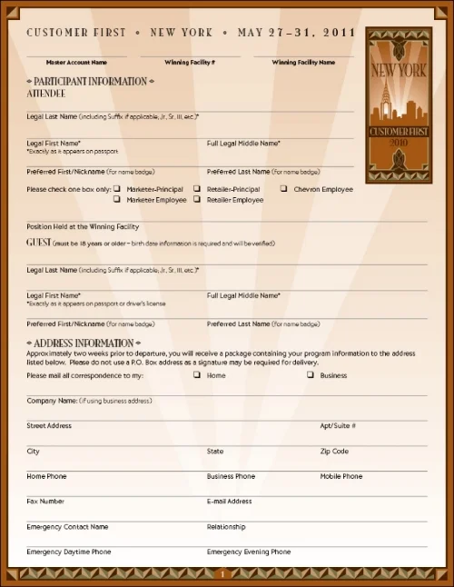 Registration Form Page 1
