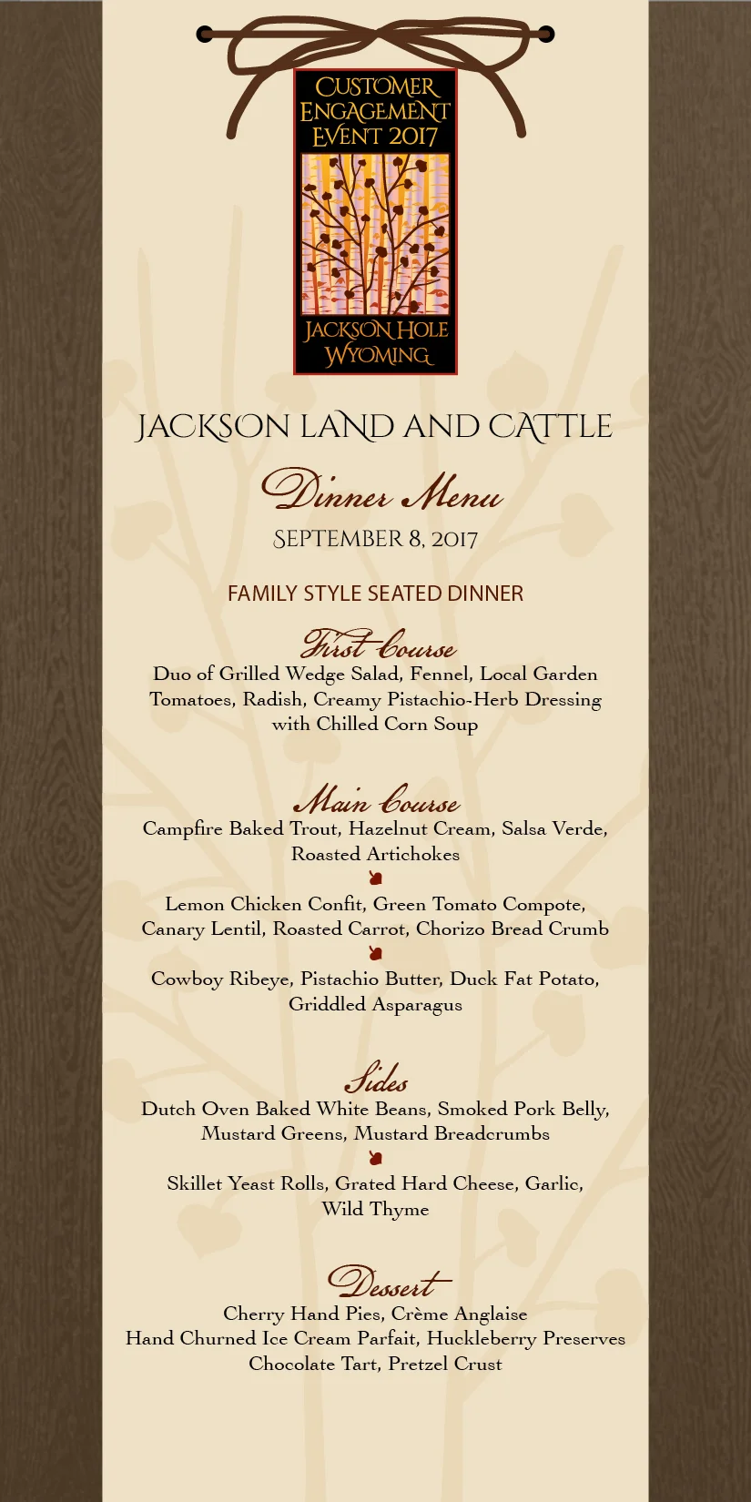 Dinner Menu