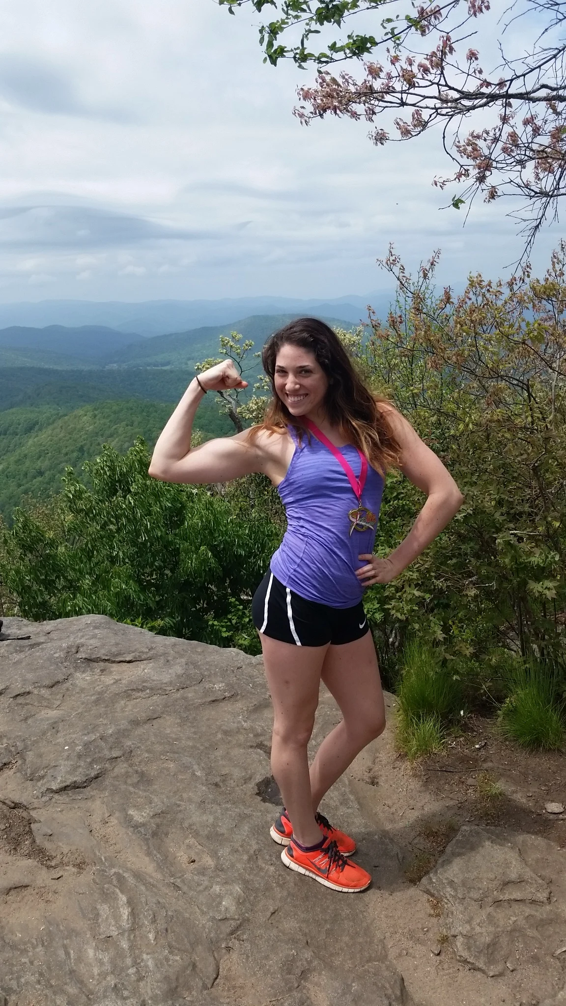Celia showing her BVR medal !