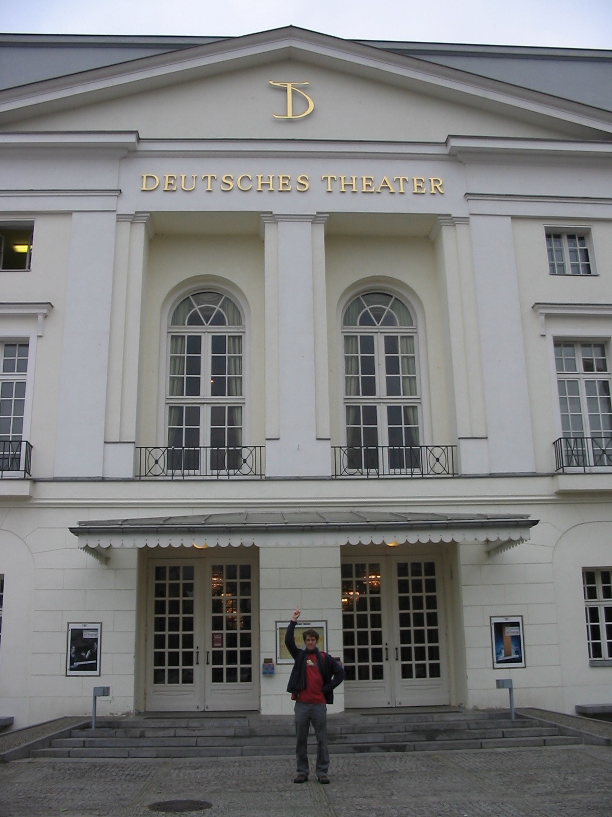   Me outside Deutsches Theater Berlin during the run of  Yes Yes To Moscow,  October 2007.  